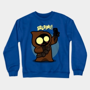 Selfini Cute Funny Alien Taking A Selfie Crewneck Sweatshirt